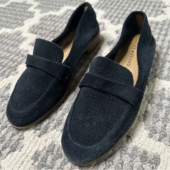 Lucky Brand Caviep Black Suede Loafers - Picture 3 of 7